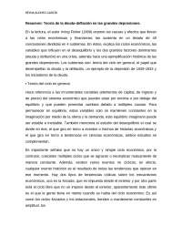 Resumen: Teoría de la deuda-deflación en las grandes depresiones.