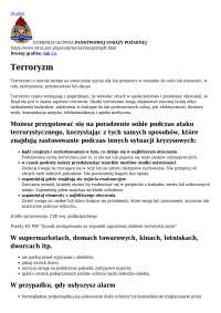 Terroryzm w Polsce - opracowanie ogólne