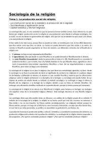 La Producción Social de la Religión: Un Análisis Sociológico