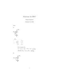 Solutions for HW7: Electronic Circuits Analysis and Design