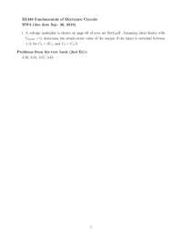 EE438 Fundamentals of Electronic Circuits - Homework 3