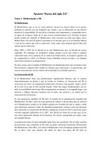 Apuntes Poesía española del Siglo XX