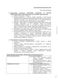 Decydowanie polityczne - opracowanie wykładów