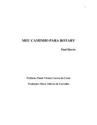 Meu caminho para Rotary