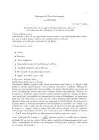 Relazione sulla viscosità