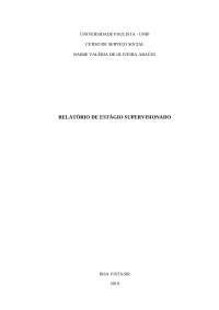 Relatorio de estagio supervisionado
