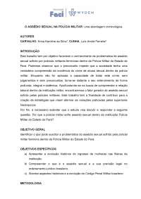 O Assédio Sexual na Polícia Militar- Uma Abordagem Criminológica