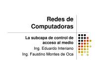 Subcapa de Control de Acceso al Medio: Redes de Computadoras