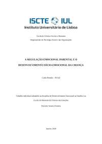Regulação Emocional dos Pais e o Desenvolvimento Socioemocional da Criança