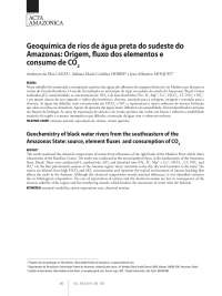 Geoquímica de rios de água preta do sudeste do  Amazonas: Origem, fluxo dos elementos e  consumo de CO2
