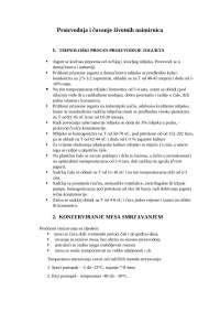 ProizvodnjA I CUVANJE ZIVOTNIH NAMIRNICA | Rezime' predlog Procesi ...