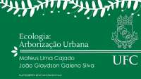 Slides sobre arborização urbana e populações