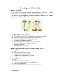 personal space and territoriality