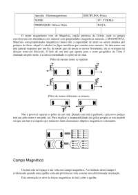 Apostila de Física: Eletromagnetismo - Propriedades de Imãs e Campos Magnéticos