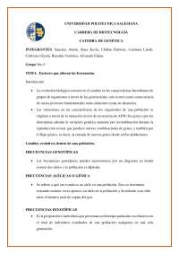 Factores que alteran las frecuencias
