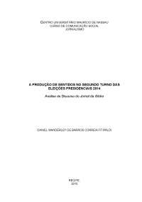 Análise do Discurso do Jornal da Globo: Interação entre Mídia e Política