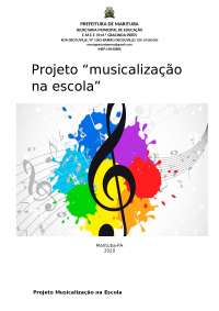 projeto de musica escolar