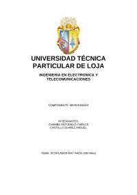 Acoplador Rat Race simulado con AWR a 900 MHz