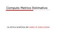 Computo Metrico Estimativo: Guida alla Stima dei Costi di Costruzione - Prof. Ambrosino