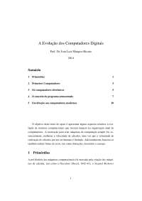 A evolução dos Computadores Digitais
