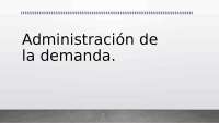 administración de la demanda