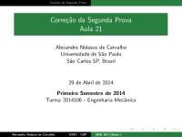 Segunda prova de Cálculo 1 (SMA 301 - ICMC USP) - Limites e Derivadas