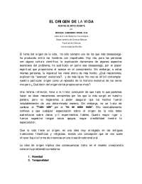 Origen de la vida y seres vivos