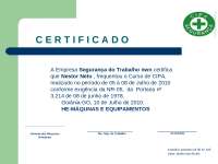 Certificado para Segurança do Trabalho