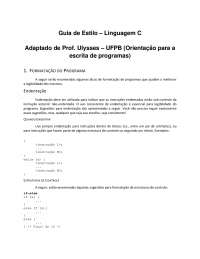 Guia de Estilo – Linguagem C