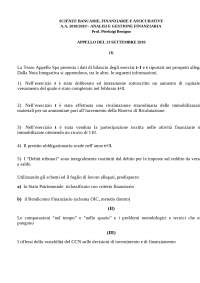 Prova d'esame Analisi e Gestione Finanziaria - Prof. Benigno
