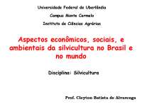 Silvicultura: Aspectos Econômicos, Sociais e Ambientais no Brasil e no Mundo
