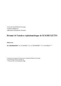 Céphalométrie de Ricketts