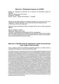 BIOINFORMÁTICA EJERCICIOS APLICADOS MUTACIONES
