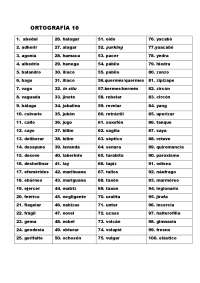 Ortografía Especial: Palabras Difíciles