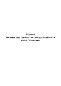 Paniere risposte multiple- Rilevamento geologico tecnico- Prof.ssa Cattoni