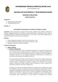 ACOPLAMIENTO DE IMPEDANCIAS UTILIZANDO STUBS SIMPLES Y DOBLES