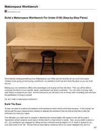 Makerspace-Workbench