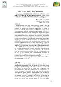 Avaliação de Risco de Contaminação da Água Subterrânea em Xai-Xai