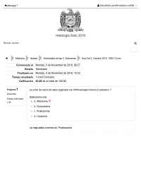 Preguntas para histología