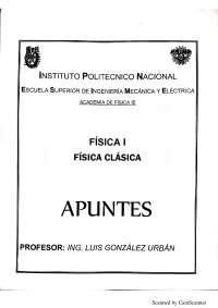 Física Clásica (INSTITUTO POLITECNICO NACIONAL)
