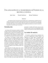 Aplicacion de la Transformada de Fourier en mecanica cuantica