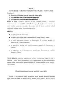 Condițiile de apariție a democrației
