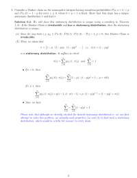 Stochastic Process HW4 for stationary distribution