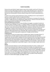 Psicologia delle risorse umane - Career counseling