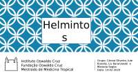 Apresentação de artigos sobre alguns Helmintos