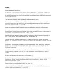 Domande e risposte di auto verifica del modulo 3 | Appunti di Pedagogia ...