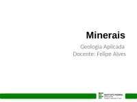 Apresentação de slides sobre minerais