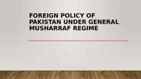 Pakistan's Foreign Policy Under General Musharraf: A Historical Analysis