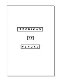 Técnicas de Vendas apostila