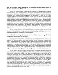 Case Analysis on Mc Donalds